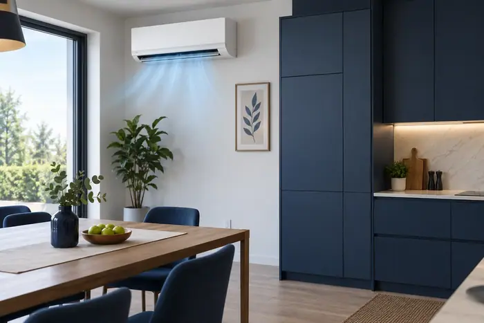Aer conditionat in locuinta: mobilier fix langa unitatea interioara