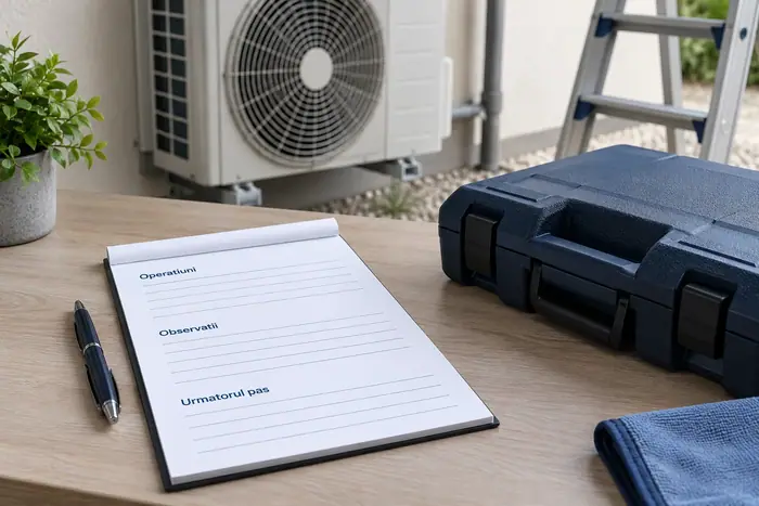 Aer conditionat in locuinta: fisa cu operatiuni si observatii discutate la final