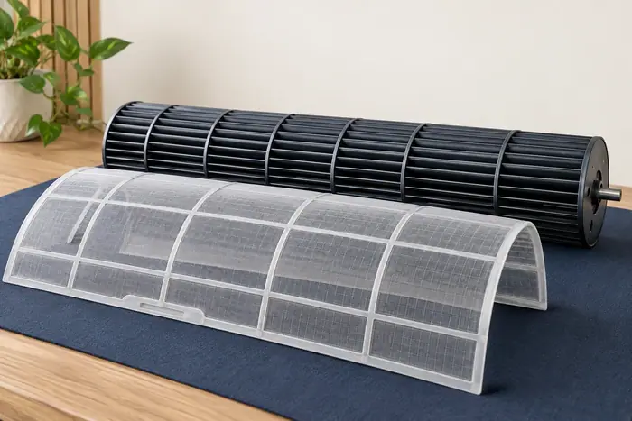 Filtre si lamele: filtrul si turbina au suprafete diferite