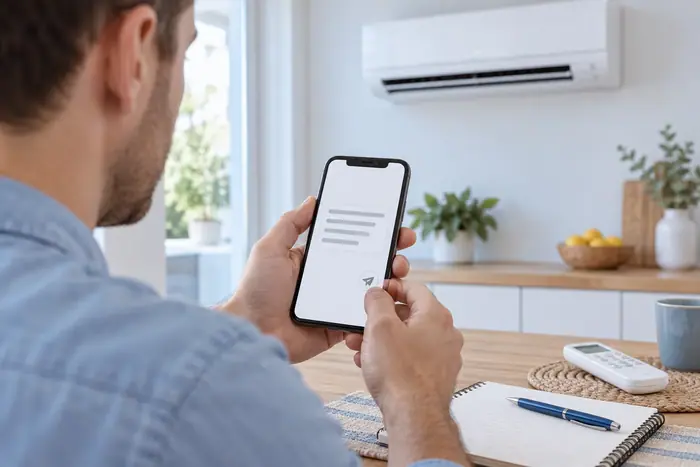 Lucrare la domiciliu: verificarea textului cererii pe telefon inainte de trimitere