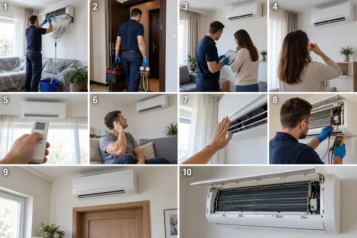 Aer conditionat in locuinta: etapele unei interventii la aerul conditionat, in imagini