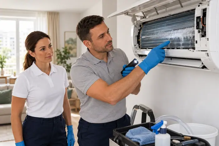 Filtre si lamele: inspectia evaporatorului inghetat