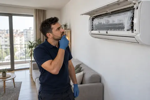 Evaporator inghetat la unitatea interioara