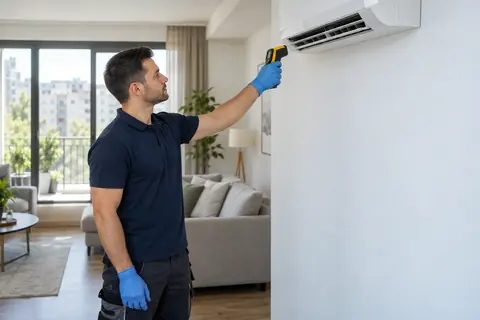 Masurarea temperaturii aerului la revizie